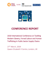 2019 International Conference on Tackling Modern Slavery, Forced Labour and Human Trafficking in Public Procurement Supply Chains 