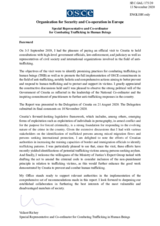 Report by the OSCE Special Representative and Co-ordinator for Combating Trafficking in Human Beings following the official visit to Croatia 3-5 September 2019 Report by the OSCE Special Representative and Co-ordinator for Combating Trafficking in Human Beings following the official visit to Croatia 3-5 September 2019
