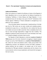 Speech by Magdalena Nestorovska, National Co-ordinator of the National Commission on Fight against Human Trafficking and Illegal Migration (North Macedonia)