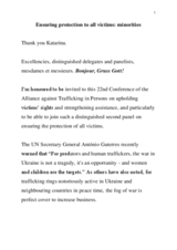 Speech by Fernand de Varennes, United Nations Special Rapporteur on  Minority Issues