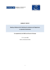 Summary Report - Meeting of National Anti-Trafficking Co-ordinators and Rapporteurs or equivalent mechanisms