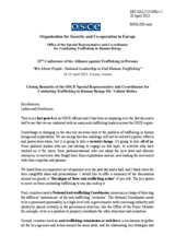 23rd Alliance against Trafficking in Persons Conference - Special Representative’s Closing Remarks