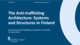 Presentation by Venla Roth, National Anti-Trafficking Co-ordinator, Finland