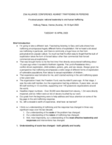 Talking points by Nick Grono, CEO, Freedom Fund