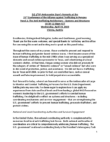 Speech by Cindy Dyer, Ambassador-at-Large to Monitor and Combat Trafficking in Persons, US 