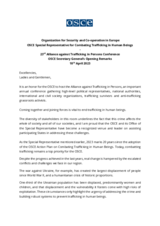 Opening Remarks by OSCE Secretary General Helga Maria Schmid