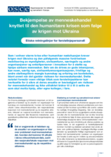 Bekjempelse av menneskehandel knyttet til den humanitære krisen som følge av krigen mot Ukraina - Etiske retningslinjer for førstelinjepersonell