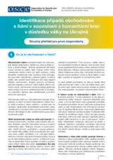Identifikace případů obchodování s lidmi v souvislosti s humanitární krizí v důsledku války na Ukrajině - Stručný přehled pro první respondenty