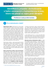 Identifikácia prípadov obchodovania s ľuďmi súvisiacich s humanitárnou krízou, ktorá má pôvod vo vojne proti Ukrajine - Prehľad pre osoby prvého kontaku