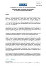 Report by the OSCE Special Representative and Co-ordinator for Combating Trafficking in Human Beings, Kari Johnstone, following the country visit to Kyrgyzstan Report by the OSCE Special Representative and Co-ordinator for Combating Trafficking in Human Beings, Kari Johnstone, following the country visit to Kyrgyzstan