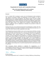 Report by the OSCE Special Representative and Co-ordinator for Combating Trafficking in Human Beings, Kari Johnstone, following the country visit to the Netherlands - 27-31 October 2025