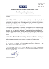 Report by OSCE Special Representative and Co-ordinator for Combating Trafficking in Human Beings, Ambassador Madina Jarbussynova, following her visit to the former Yugoslav Republic of Macedonia, from 23-26 March 2015 Report by OSCE Special Representative and Co-ordinator for Combating Trafficking in Human Beings, Ambassador Madina Jarbussynova, following her visit to the former Yugoslav Republic of Macedonia, from 23-26 March 2015